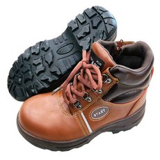 [로지프로] 클래식 작업화 브라운 6인치 6인치안전화 미끄럼방지안전화 트레킹화, 280mm