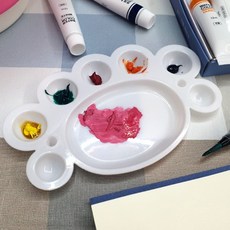 물감소분 발모양 미술 팔렛트