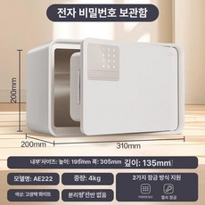 미니금고 가정용금고 개인 금고 가정용소형금고 지문인식 블랙/화이트 금고함, 화이트 20cm AE222 지문X