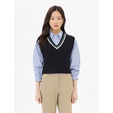 탑텐 TOPTEN 여성 케이블 스웨터 베스트_MSE1ES2901 MSE1ES2901 336929