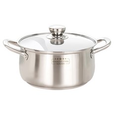 SoBuy 가정용 대용량 스테인리스 양수냄비, 1개, 실버, 24cm