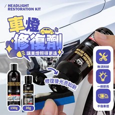 WANGLE 車燈修復劑套裝組 快速恢復車燈光亮 無須拆卸 簡易操作 提升夜間行車安全, 1個, 30ml