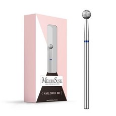 네일드릴비트 제거 정리 셀프 멜로디수지 6.7mm 인버티드 테이퍼드 큐티클 클린 네일 드릴 비트 332 전문가용 안전 카바이드 다이아몬드 언더 클리너 및 죽은 피부 제거용 초보, Medium - M, 4mm Ball Cuticle Bit, 1