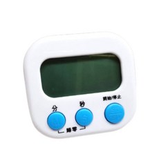 電子計時器 廚房計時器 正逆計時 鬧鐘計時器 多功能計時器 磁鐵吸附 定時器, 1個, 白色