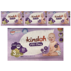 킨도 프리미엄 올데이 밴드형 기저귀 중형 영아용, 3단계, 128매