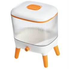 桃園出貨 米桶 家用防蟲防潮密封桶 帶滑輪裝雜糧麵粉容器大容量 五穀雜糧收納桶按壓式儲米箱米缸 大容量食品級儲米缸 儲, 不鍍金（10公斤）, 1個