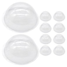 OHPHCALL 10피스 PVC 하프 라운드 돔 커버 DIY 마이크로 풍경 공예 플라스틱 구형 다기능 장식 크리스마스 장면