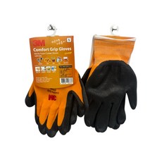 3M舒適型工作手套，耐磨防滑透氣型，組裝維修搬運適用, 橘色-S, 1個