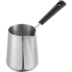 밀크 버터 워머 포트 600ml(20온스) 터키식 커피 포트 스토브탑 초콜릿 멜팅 팬 Cezve Ibrik Briki 그리스 아라비아 커피 메이커 메이플 시럽용 소스, 1개