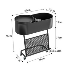 초미니 협탁 탁자 틈새 틈새장 좁은 소형, 조립 완료(발은 직접 설치해야 함), 검정색중간크기[55x55x25바퀴형모델]