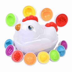 유아 닭 모양 퍼즐 과일 모양 달걀 장난감 세트 창의력완구