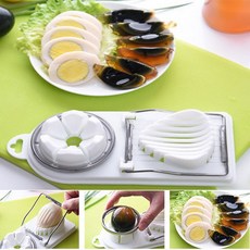 BO雜貨 雙用切蛋器 2way玉子雞蛋切割器 花型切片二合一, 1個