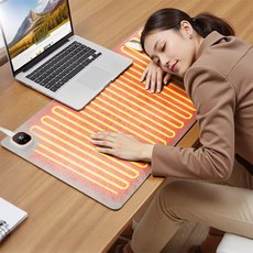 RichMagic 온열 데스크 매트 책상 키보드 가열패드, 1개, 그레이