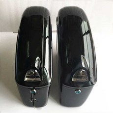 슈퍼커브 사이드백 리어백 가방 바이크 블랙-조명O 라이딩 수납함 유광, 1, D. 흰색 한 쌍