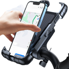 Wheel Basis一觸式雙重鎖定自行車手機支架, 黑色