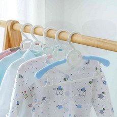 길이조절 아기옷걸이 5개 신생아 의류수납 튼튼한 논슬립, 1개, 아기옷걸이 블루(5개입)