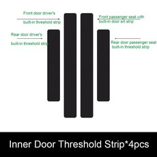 볼보 EX30 자동차 문짝 씰 스티커 스크래치 방지 자동차 내부 외부 문턱 가드 트렁크 보호 필름 액세서리, 02 02 Inner Door, 1개