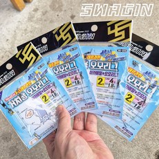 백경 스웨긴 에스테르 이카메탈 오모리 겸용 채비 한치 이카리그, 4개, 2개입