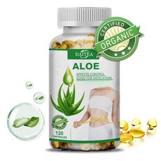 알로에 추출물 캡슐 - 강력한 디톡스 정화 체중 관리 보조 면역력 강화, 1개, 120회분