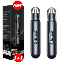 [캬오유] 전동 코털 제거기 C타입 충전식 콧털 귀털 깍기 잔털 정리기, 블랙, A6-2개