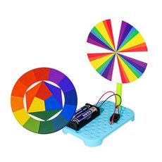 방과후과학 색의혼합 단광색실험용 색회전판 조립키트 학습교구 만들기놀이 체험놀이, 1세트