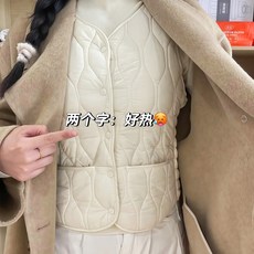 내피 조끼 방한 안감 운 유물! 가 2025 여성이 몸에 흰색 스타일 외부와 내부에