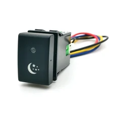 안개등스위치 스즈키 지미 2010- 차량에 맞는 1PC 수정 스위치 Led DRL 전원 레이더 안개등 스포트라이트, 08 Star