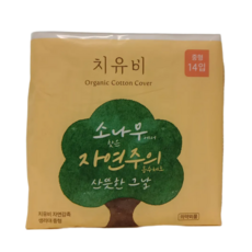 치유비 자연감촉 생리대 날개형, 중형, 14개입, 1개