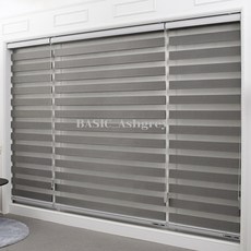 창앤롤 맞춤제작 베이직 애쉬그레이(그라파이트) 콤비블라인드 블라인드 베란다 거실 방한 방풍 롤스크린 브라인드 안방