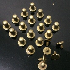 새로운 100Pcs 8X5X8MM 청동 둥근 바닥 나사 스파이크 금속 스터드 리벳 스크류 백 명소 콘 가죽 공예 스파이크 DIY 만들기에 적합, 보여진 바와 같이
