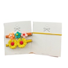 兒童花朵造型髮夾 可愛多色髮飾 附精美飾品包裝卡
