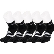 삭스이즘 남성 발가락양말 단목 발등메쉬 5켤레