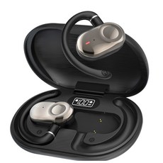 JM18 이어훅 번역 이어폰 오픈형 블루투스 5.4 회전 스포츠 블랙