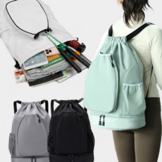 루체트리 스포츠가방 큰손할인 라켓스포츠백팩 가방 배드민턴 테니스 라켓백 농구 축구 드로우 스트링 보관 피클볼 헬스, 그레이