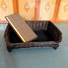 라탄하우스 고양이하우스원목 의자 강아지집 라탄, S. 네스트 매트