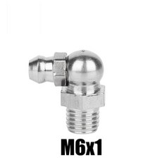 M5 M6 M8 M10 M12 M14 M16 수나사 304 스텐레스 스트레이트 엘보우 타입 오일 저크 그리스 니플 니뿔 튜브 파이프 피팅, M6x1 90 Degree, 1개