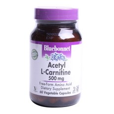 Bluebonnet 乙醯左旋肉鹼 500mg植物膠囊 無麩質, 60顆, 1罐