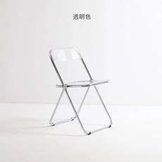 아크릴 테이블 홀로그램 협탁 카페 티테이블, J. 투명 접이식 의자 2개