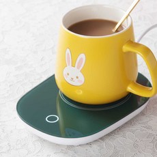 캐지오 전기티워머 컵받침 보온기 차워머, 1개, 코지 그린