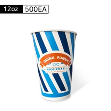 12온스 음료컵 스트라이프컵 500개(뚜껑별도), 500개입, 1개