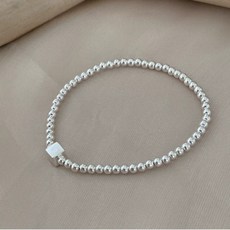 실버925 스퀘어 참 펜던트 은 팔찌