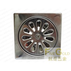 #就是五金 四角落水白鐵排水孔蓋，落水地板防堵塞，浴室排水好幫手, 1-1/2"