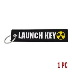 1개 PC 비행 제거 오토바이 자동차 남성용 키체인 자수 태그 패션 선물 장신, Launch Key