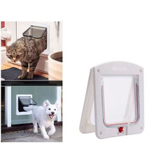 고양이 강아지 펫도어 방묘문 안전문 방묘창 창문형 반려동물 출입구 플랩 도어, 브라운, 1개