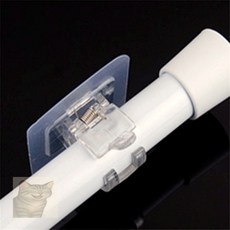 접착커튼봉브라켓 2개입, 투명