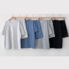 GQQ M580_M680 남자오버핏반팔티_5부밴딩반바지세트