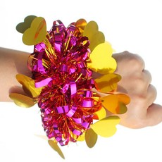 하트 반짝이 팔찌 응원도구 10P, 핑크 10개