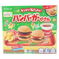PopinCookin 漢堡店製作組 22g, 1個, 托盤+湯匙+刀+紙張+杯子+底座6件組