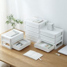 수납 정리 데스크 책상 미니 서랍 정리함 홈오피스 깔끔 정리도구 작은수납장 공간활용, 3단, 3단, 1개