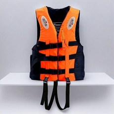H.A.R.B. 船用成人救生衣 背心式超大浮力釣魚專用, 珊瑚橙適閤6090斤, 珊瑚橙, 60-90斤